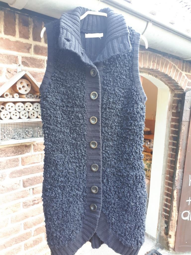 Lang zwart  vest (body warmer), Kleding | Dames, Bodywarmers, Ophalen of Verzenden, Zo goed als nieuw, Zwart