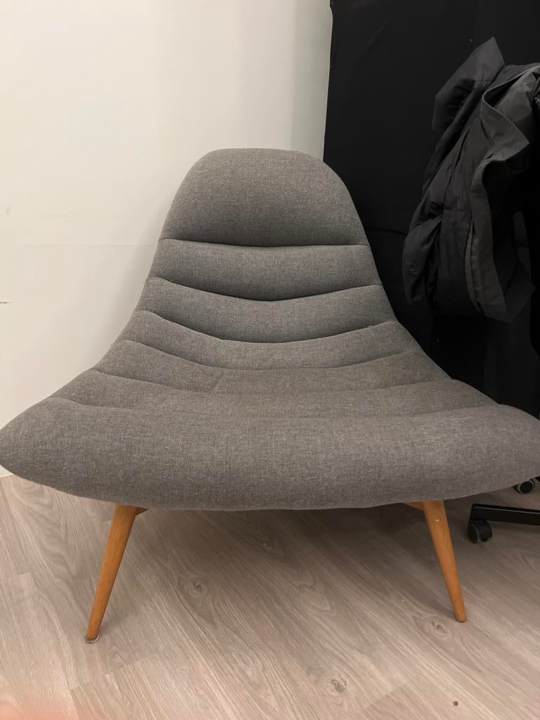 Grijze comfortabele stoel, Ophalen of Verzenden, Zo goed als nieuw, Eén, Stof