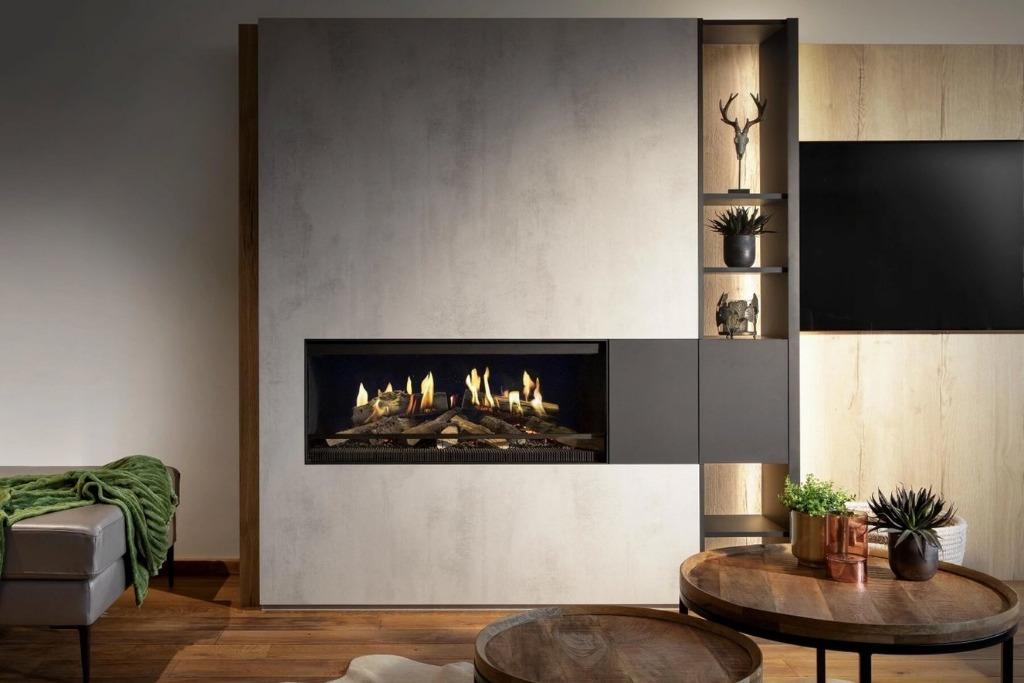 Kalfire e-one 100 front, Ophalen, Zo goed als nieuw, Inbouwhaard, Elektrische haard