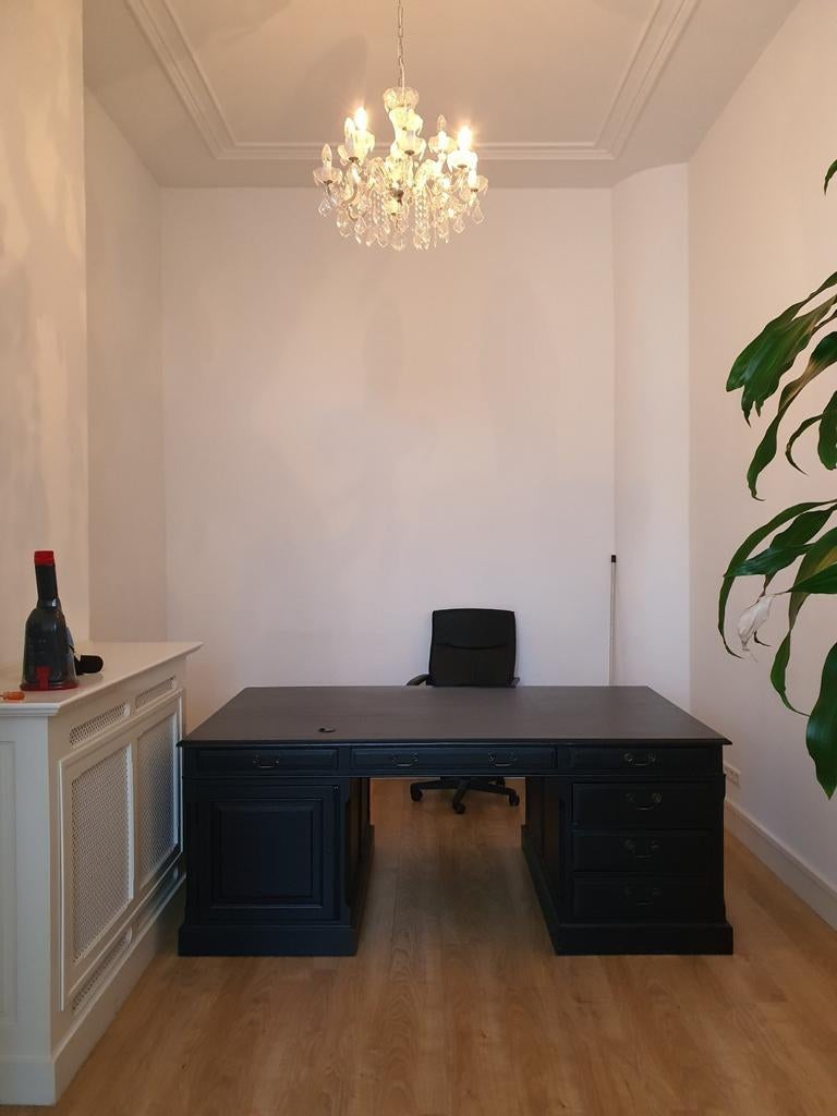 Partnerdesk 100x200 cm - Zwart Bureau, Huis en Inrichting, Bureaus, Ophalen, Gebruikt
