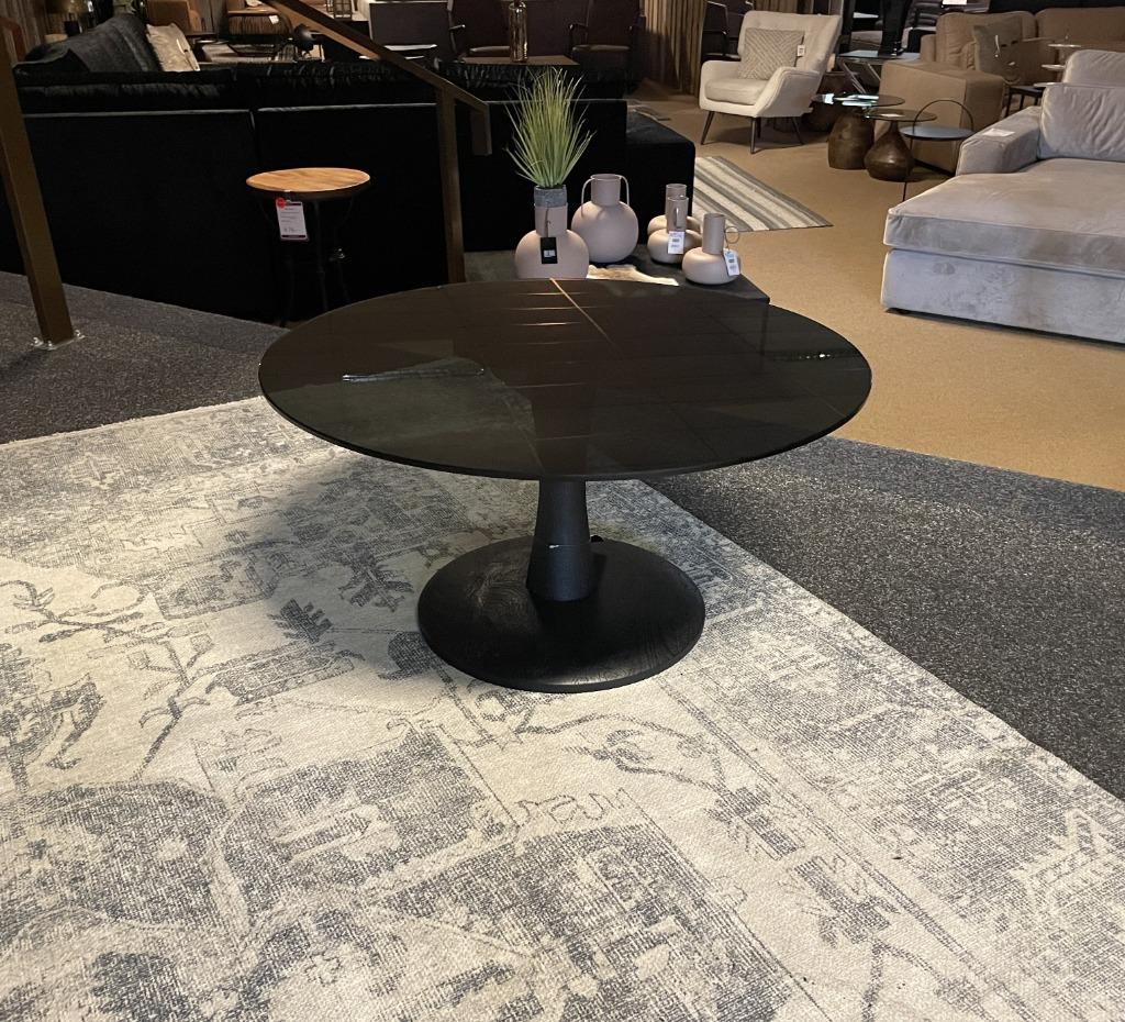 Salontafel Romy glas/hout E-1824 Driect/leverbaar/Enschede, Huis en Inrichting, Ophalen, 50 tot 100 cm, Rond, Nieuw