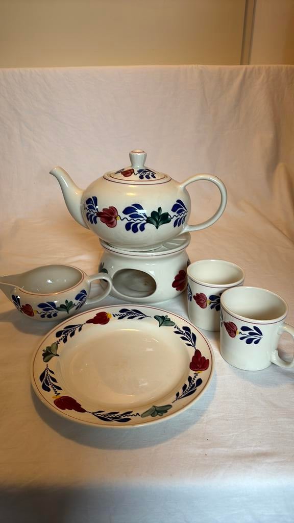 Restant Boerenbont servies, Ophalen of Verzenden, Porselein