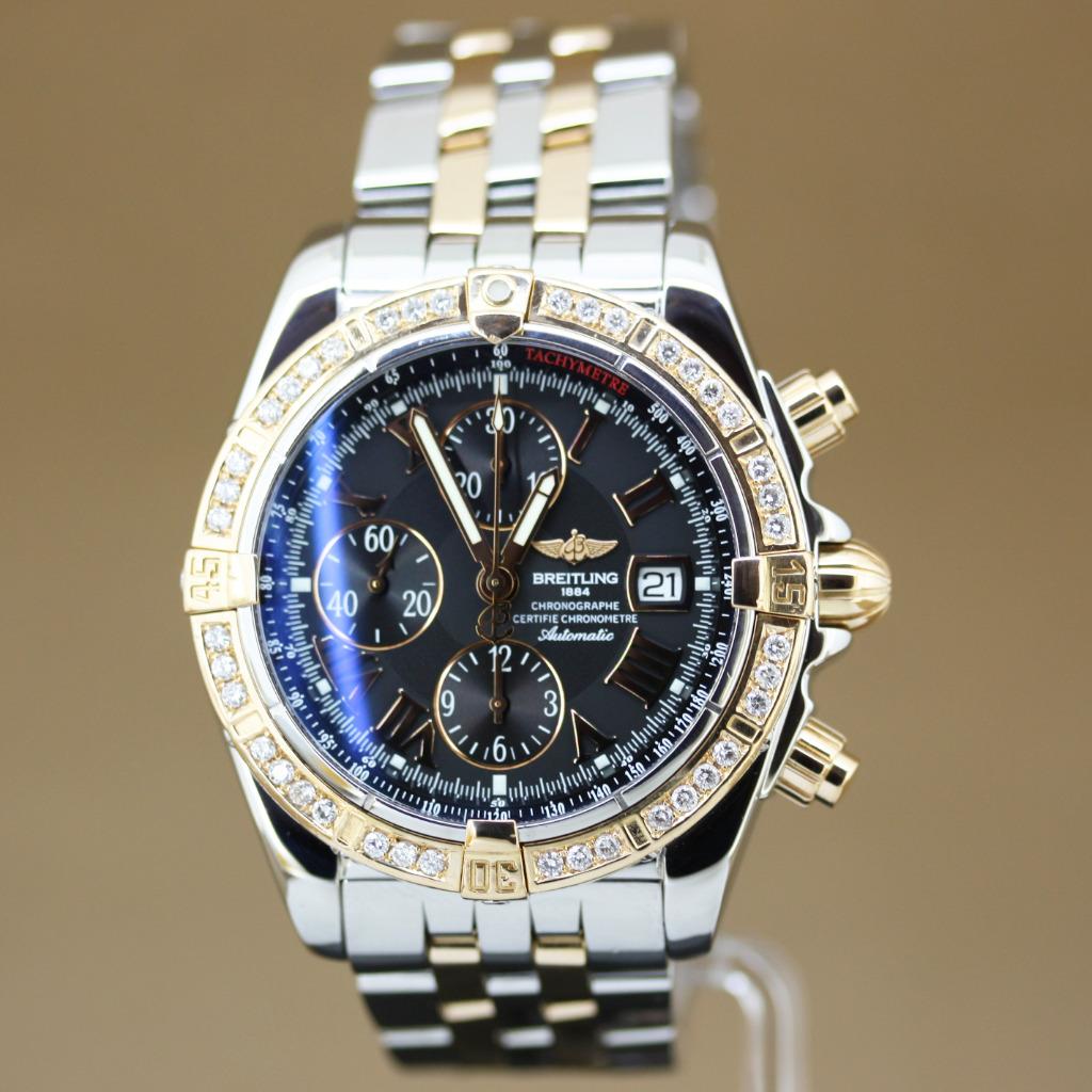 Breitling Chronomat Evolution C13356 Diamant, Staal, Gebruikt, Breitling, Polshorloge
