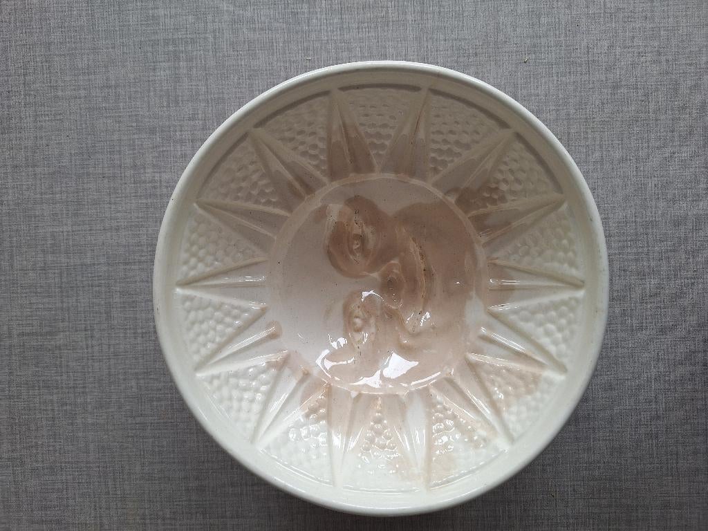 Oude porseleinen puddingvorm met beeltenis van eend, Antiek en Kunst, Ophalen of Verzenden