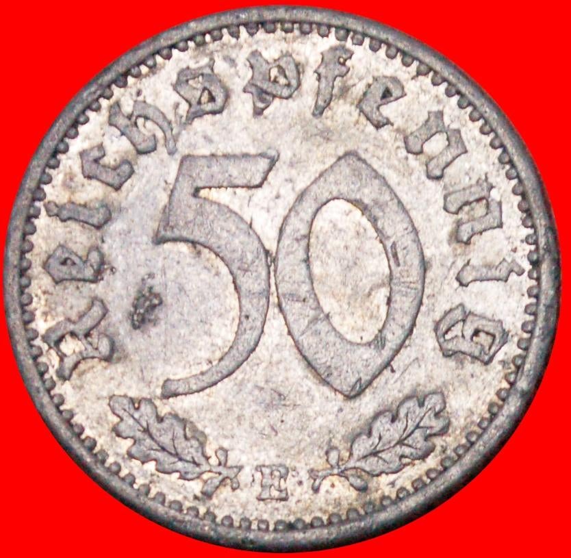 Ⰺ SWASTIKA 1939-1944: GERMANY 50 REICHSPFENNIGS 1939E SAXONY, Postzegels en Munten, Ophalen of Verzenden, Duitsland, Losse munt