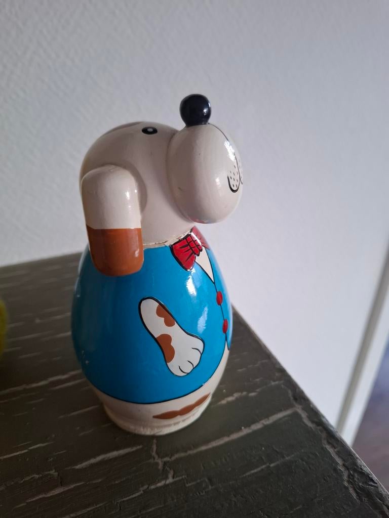 Vintage houten spaarpot, Verzamelen, Spaarpotten, Ophalen of Verzenden, Dier