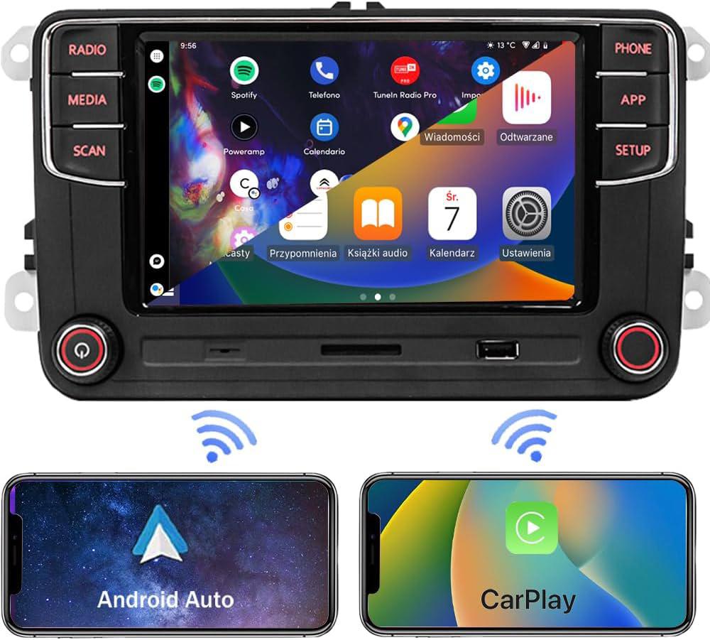 Volkswagen Autoradio – CarPlay & Android Auto + Camera, Auto diversen, Autoradio's, Nieuw, Ophalen of Verzenden