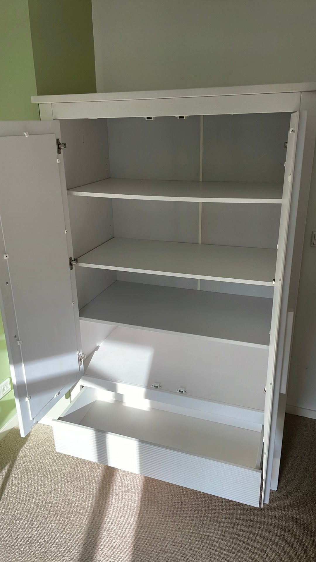 Massieve houten kleding kast, Ophalen, 50 tot 100 cm, Zo goed als nieuw, 150 tot 200 cm