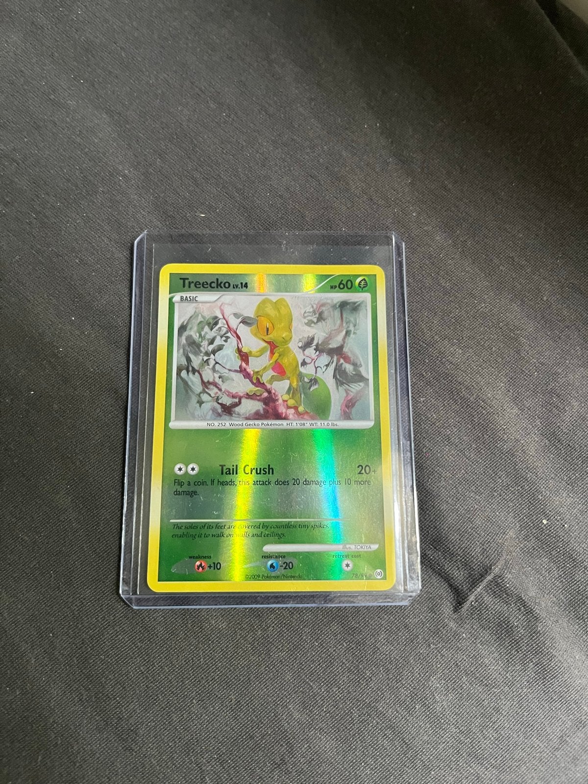 Treecko Lv.14 Pokémon Kaart - Basic Holo, Ophalen of Verzenden, Zo goed als nieuw, Losse kaart, Foil