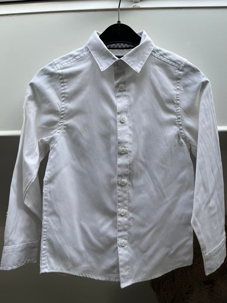 Jongens blouse met gilet, Ophalen of Verzenden, Zo goed als nieuw, Wit, Halswijdte 38 (S) of kleiner