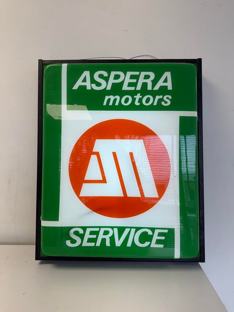 Aspera Motors Service reclame lichtbak, Ophalen, Gebruikt, Lichtbak of (neon) lamp