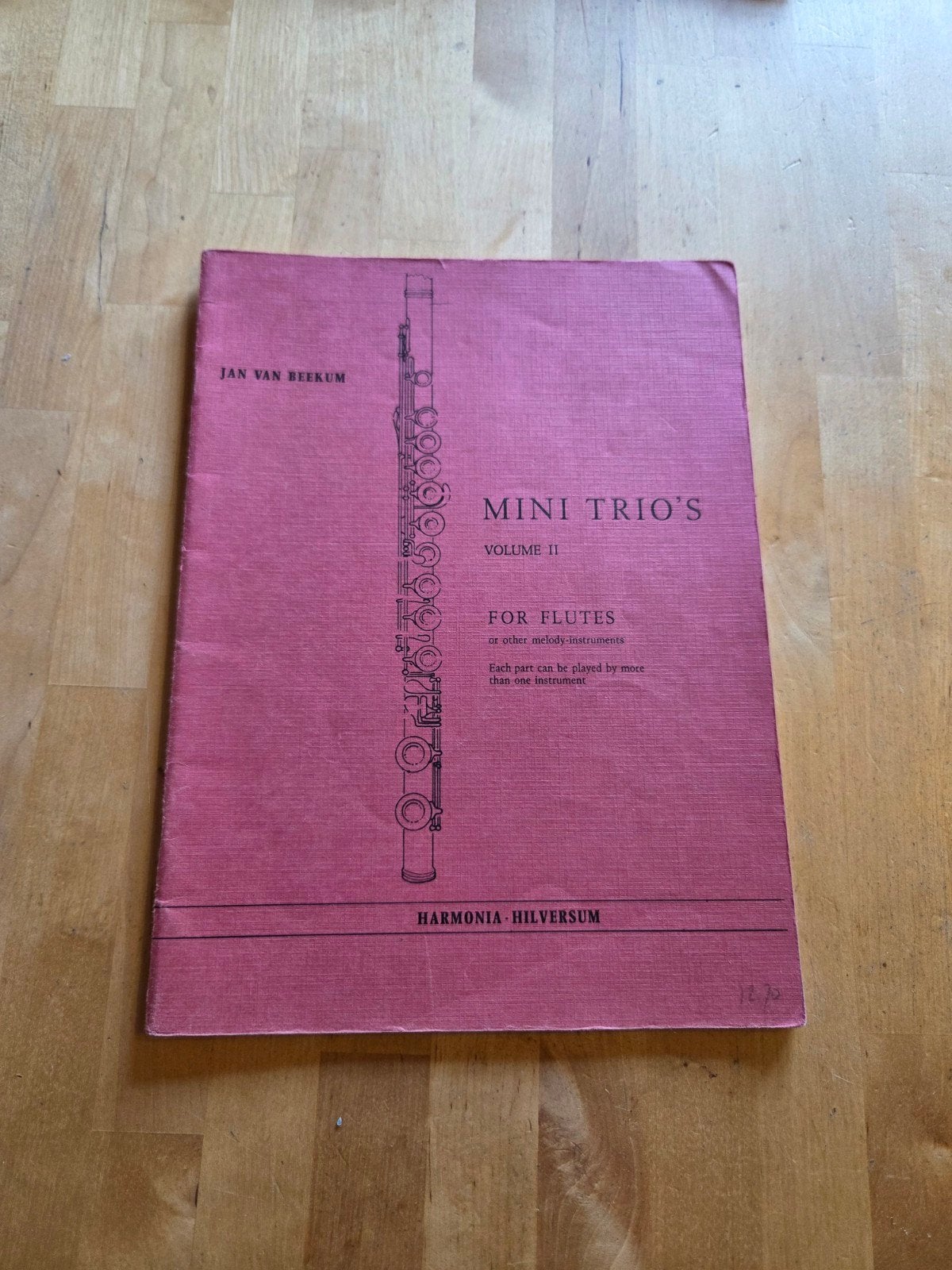 Jan van Beekum - Mini Trio's Volume II voor fluiten, Verzenden, Gebruikt, Les of Cursus, Klassiek