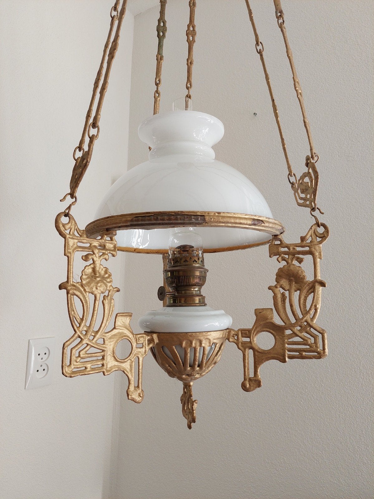 Petroleum lamp (ca. 60 jaar oud), Ophalen