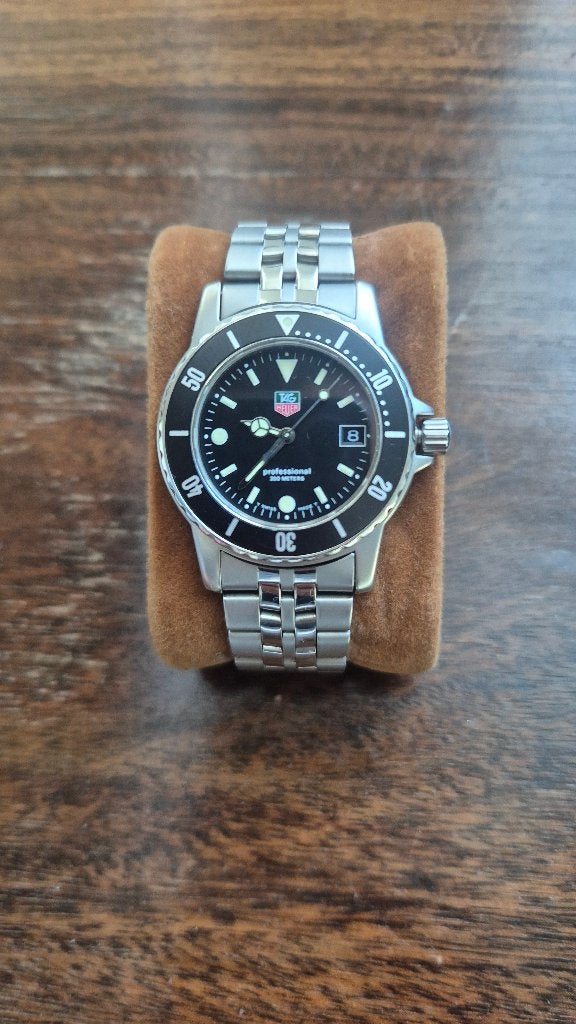 TAG Heuer Professional 1500 929.213G-20 1990-1999, Sieraden, Tassen en Uiterlijk, Staal, Staal, Polshorloge, Ophalen of Verzenden