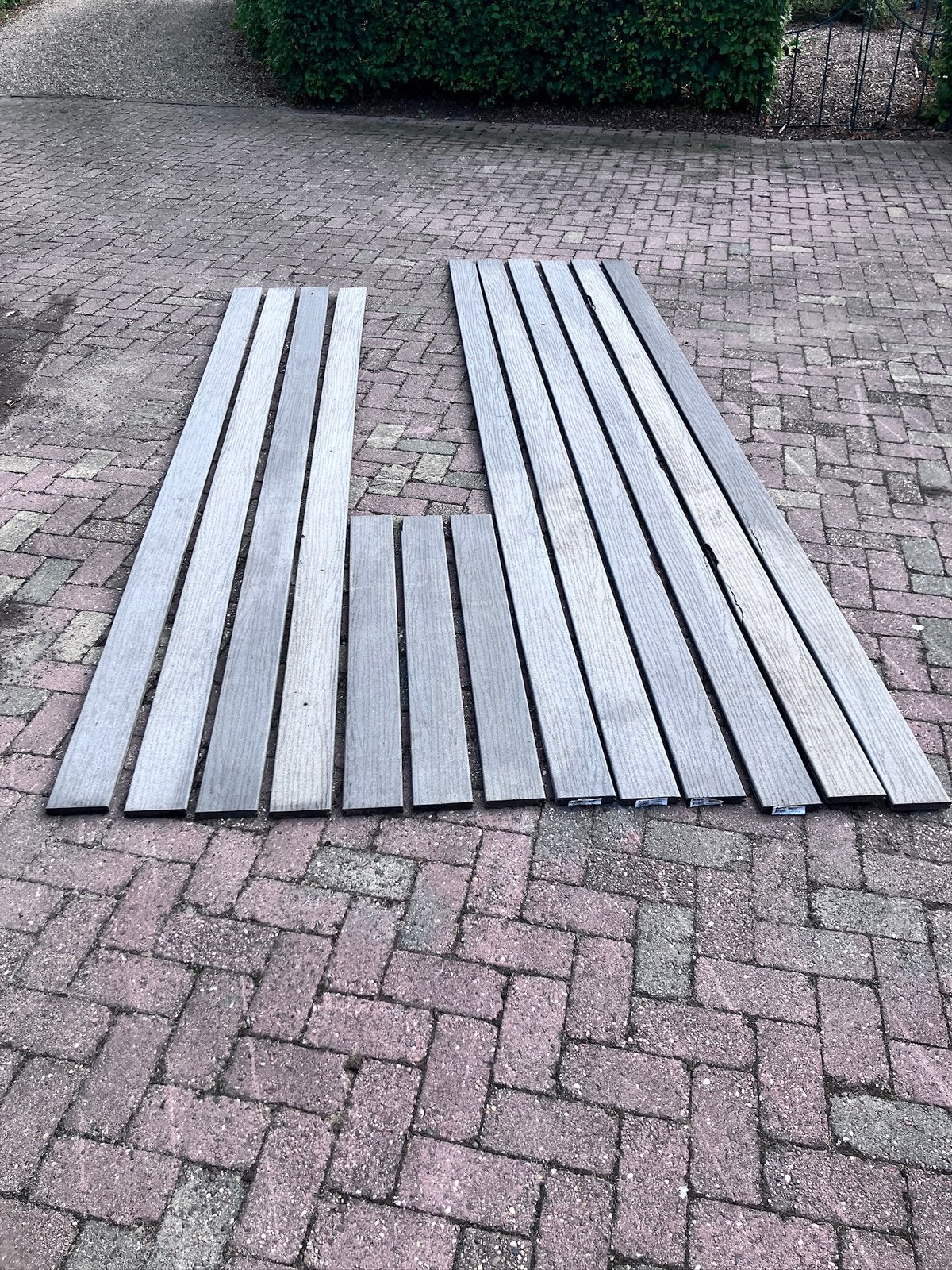 FIberon massieve vlonderdelen grijs Pewter Gris B keus, Tuin en Terras, Terrasdelen en Vlonders, Ophalen, Gebruikt, Composiet