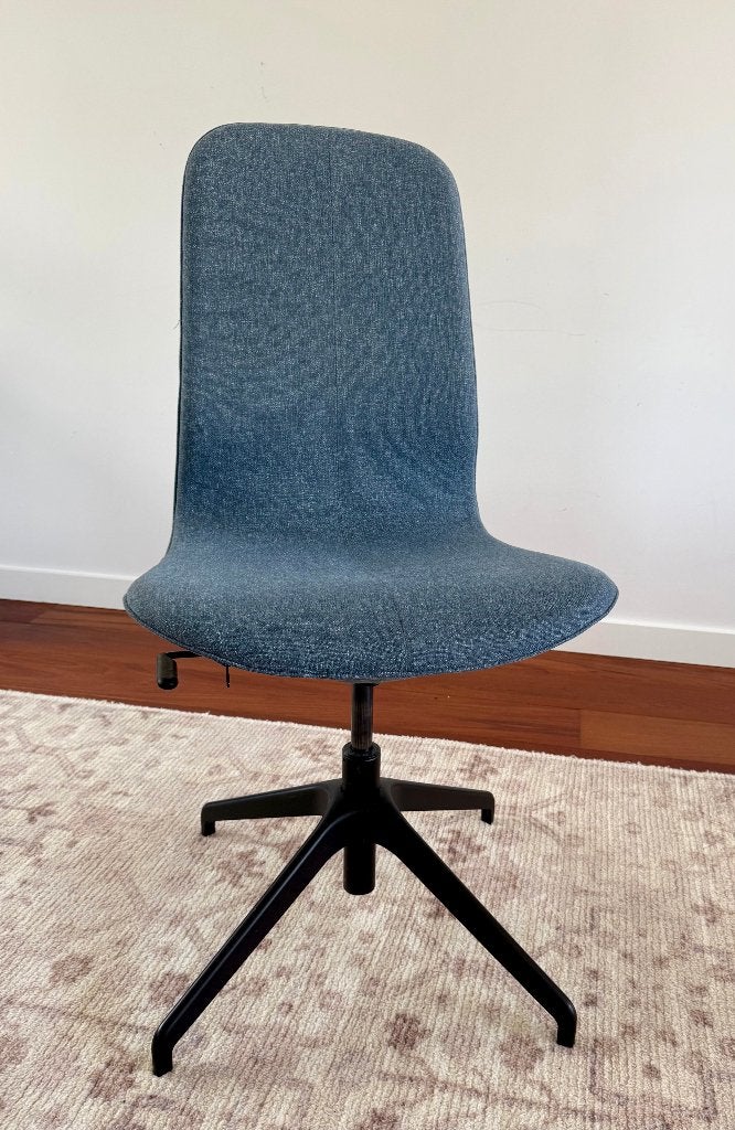 IKEA LÅNGFJÄLL bureaustoel, Huis en Inrichting, Ophalen, Zo goed als nieuw, Blauw, Bureaustoel
