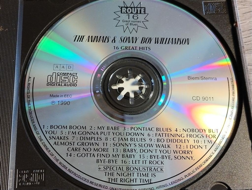 The Animals & Sonny Boy Williamson ‎– 16 Great Hits, Ophalen of Verzenden, Zo goed als nieuw, Jazz