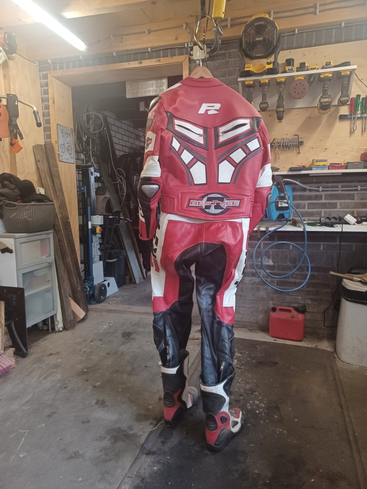 Motorcombipak (maat S) met laarzen (maat 43), Motoren, Ophalen, RESTYLE, Tweedehands, Heren