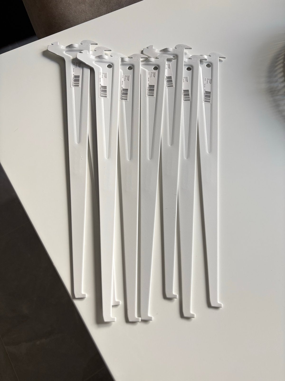 Nieuwe witte plankdragers - Set van 8 stuks, Ophalen of Verzenden, Nieuw