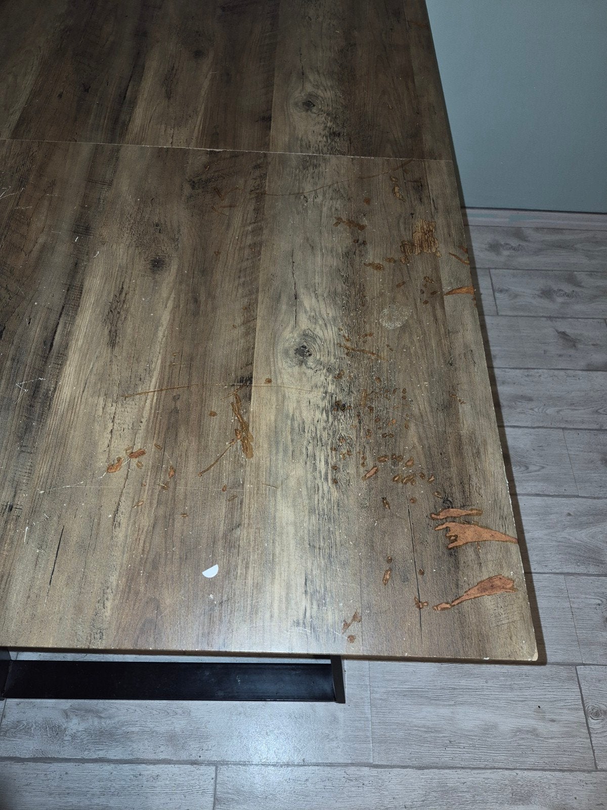 Uitschuifbare Eetkamertafel 140cm Eiken/Zwart, Ophalen, Gebruikt, Eikenhout, Rechthoekig