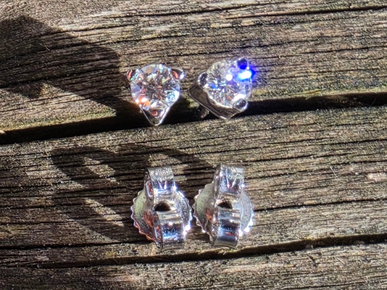 Diamanten oorbellen, Sieraden, Tassen en Uiterlijk, Piercings, Verzenden, Nieuw, Goud, Oor- of Traguspiercing