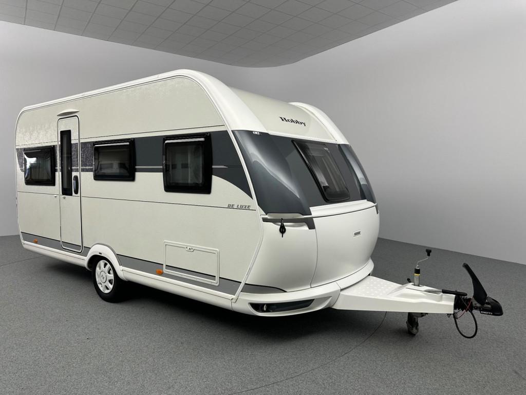 Hobby De Luxe 455 UF Mover Voortent, Caravans en Kamperen, Caravans, Mover, Vast bed, Rondzit, Hobby
