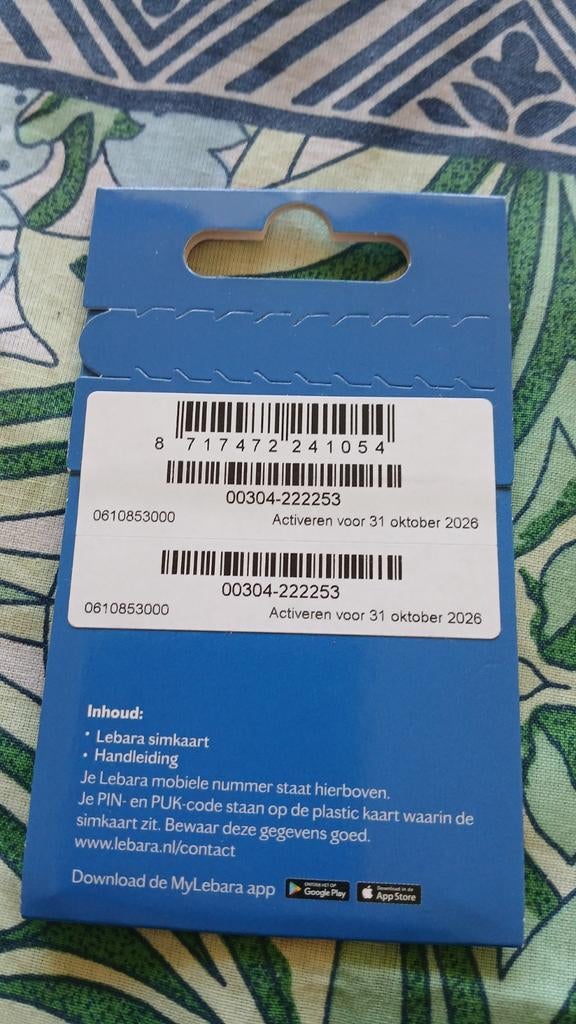 0610853000 Uitstekend top nummer lebara prepaid simkaart, Verzenden, Nieuw, KPN, Simkaart