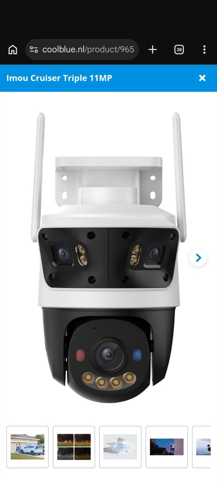 Imou Cruiser Triple 11MP Buitencamera nieuw!, Ophalen of Verzenden, Nieuw