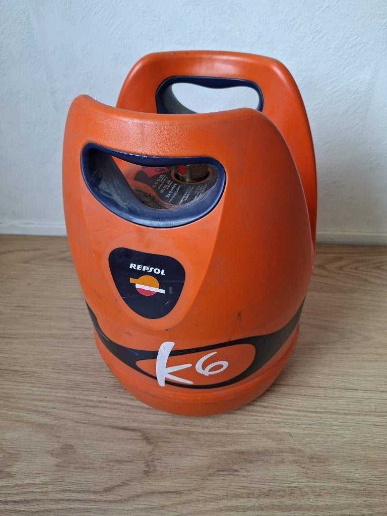Spaanse Repsol lichtgewicht gasfles K6 met contract, Ophalen, Zo goed als nieuw