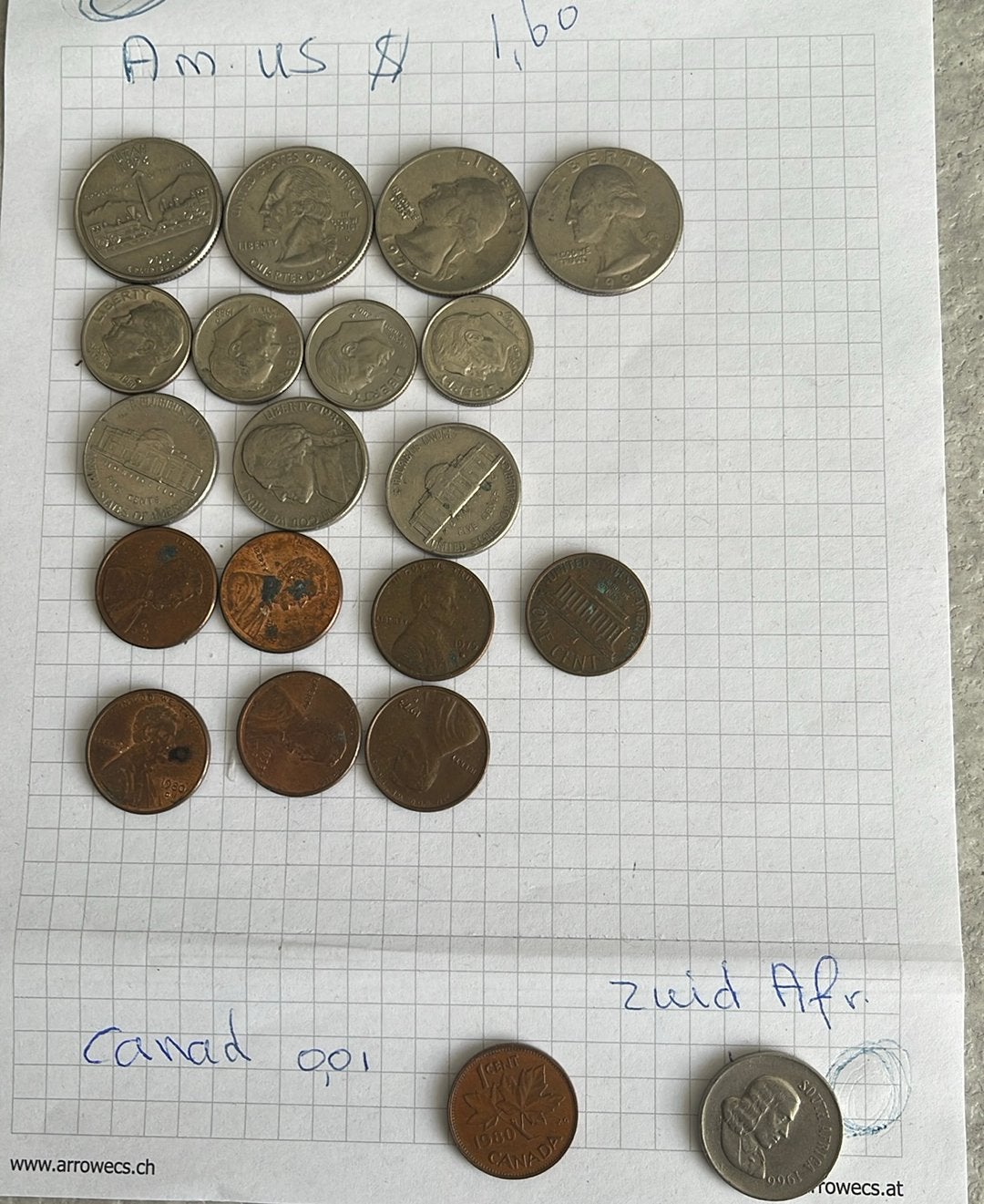 Diverse munten, Ophalen, Buitenland, Munten