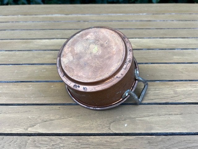 Antieke Koperen pannetje met oren - ø14, Antiek en Kunst, Antiek | Koper en Brons, Ophalen of Verzenden, Koper