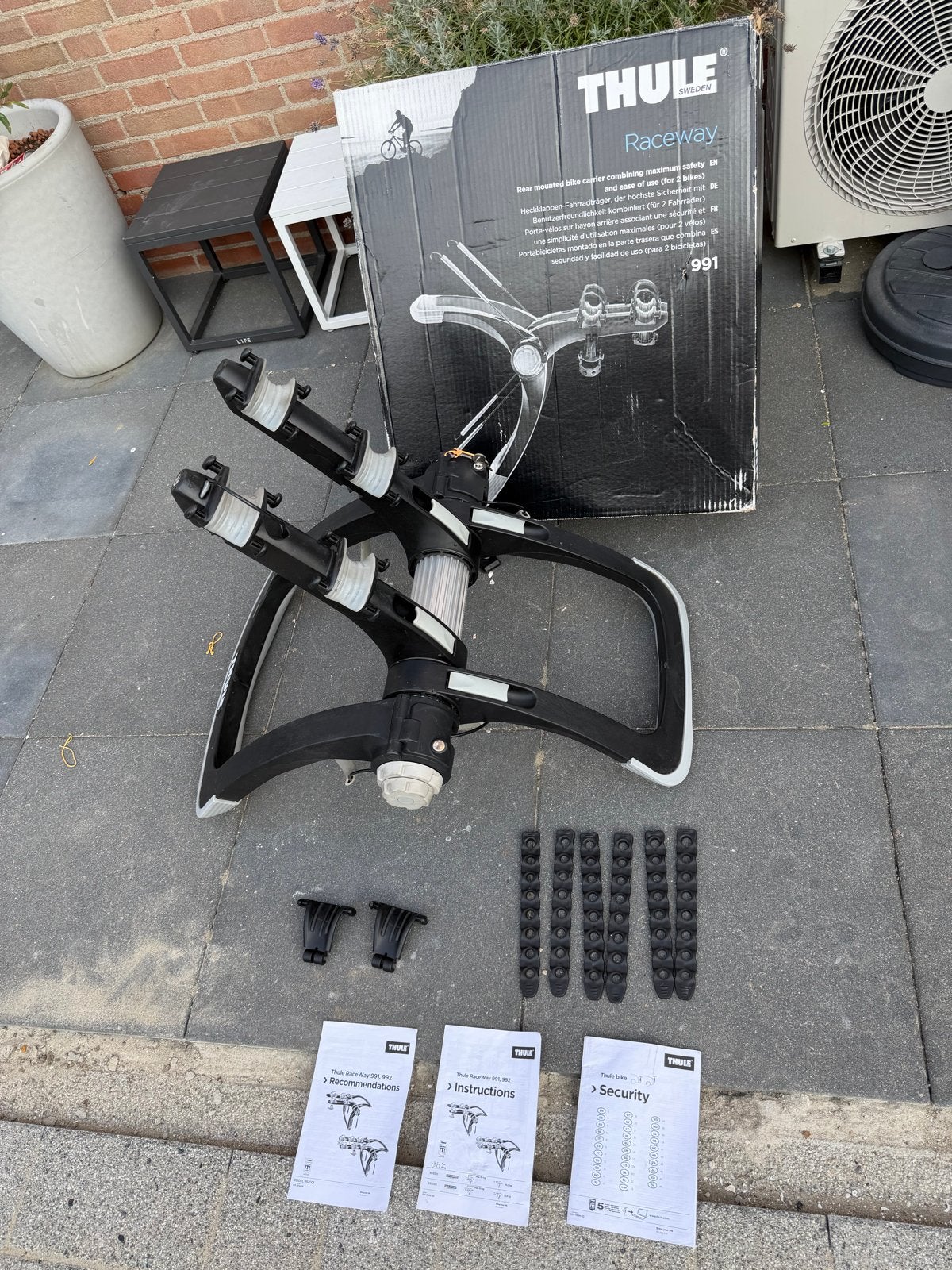 Thule Raceway 991 fietsendrager - Zo goed als nieuw, Ophalen of Verzenden, 2 fietsen, Zo goed als nieuw, Achterklepdrager