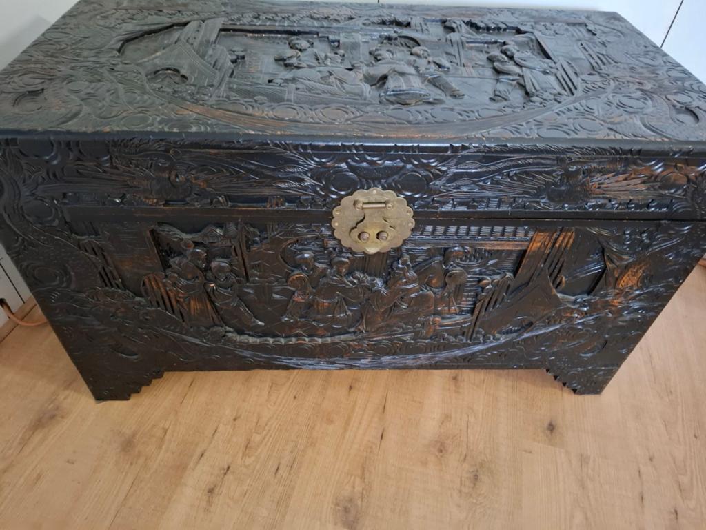 Antieke Chinese Kist kamferkist., Ophalen