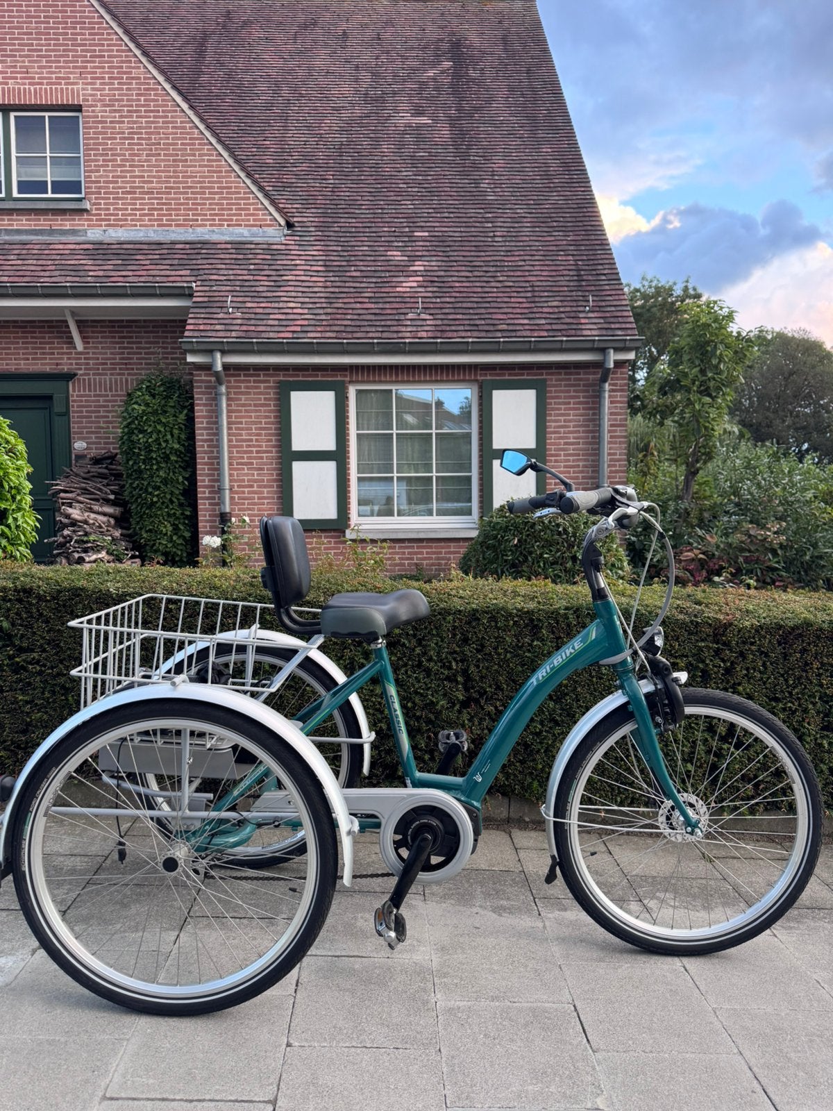 Electrische driewiel fiets driewieler tri-bike bicycle, Ophalen of Verzenden, Zo goed als nieuw, Velgrem