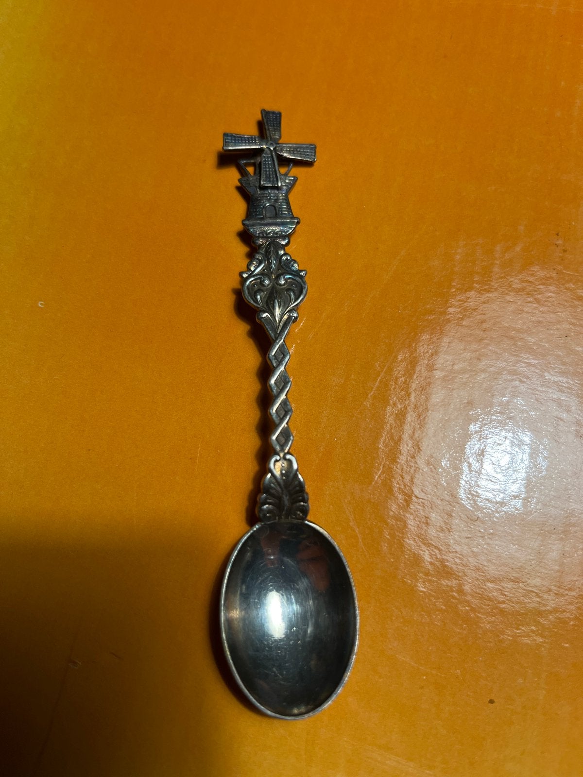 Vintage Theelepeltje met Draaibare Molen Wieken - Retro, Ophalen of Verzenden