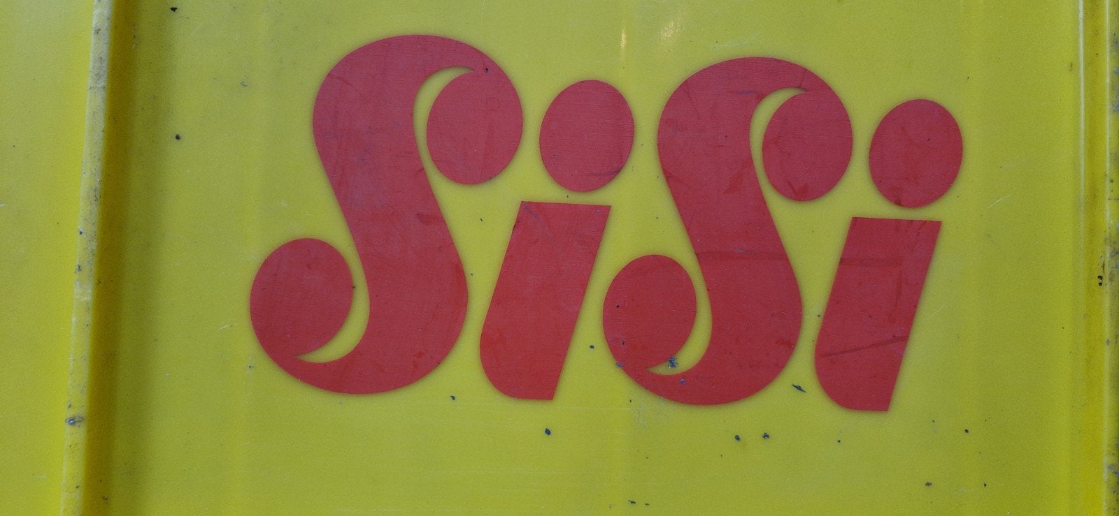 Vintage Sisi flessenkrat - Geel, Ophalen