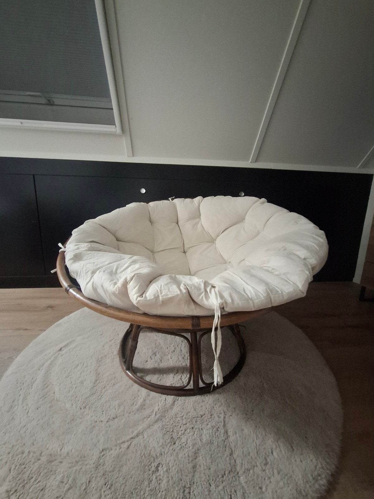 Comfortabele Papasan stoel met kussen, Ophalen, Gebruikt, Overige kleuren, Stof