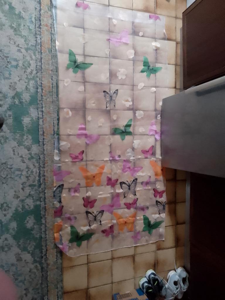 vlinder vitrage voor   roede roetje   96 br x198 cm 2 stuks, Ophalen of Verzenden, 50 tot 100 cm, Minder dan 100 cm