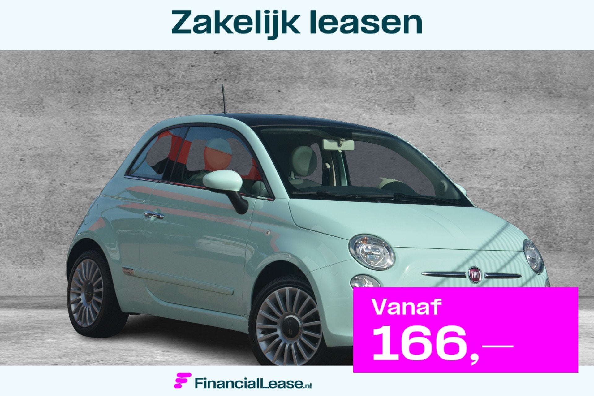 Fiat 500 1.2 Vintage '57 | Airco | Panoramadak | PDC | LMV |, Voorwielaandrijving, Gebruikt, 4 cilinders, 840 kg