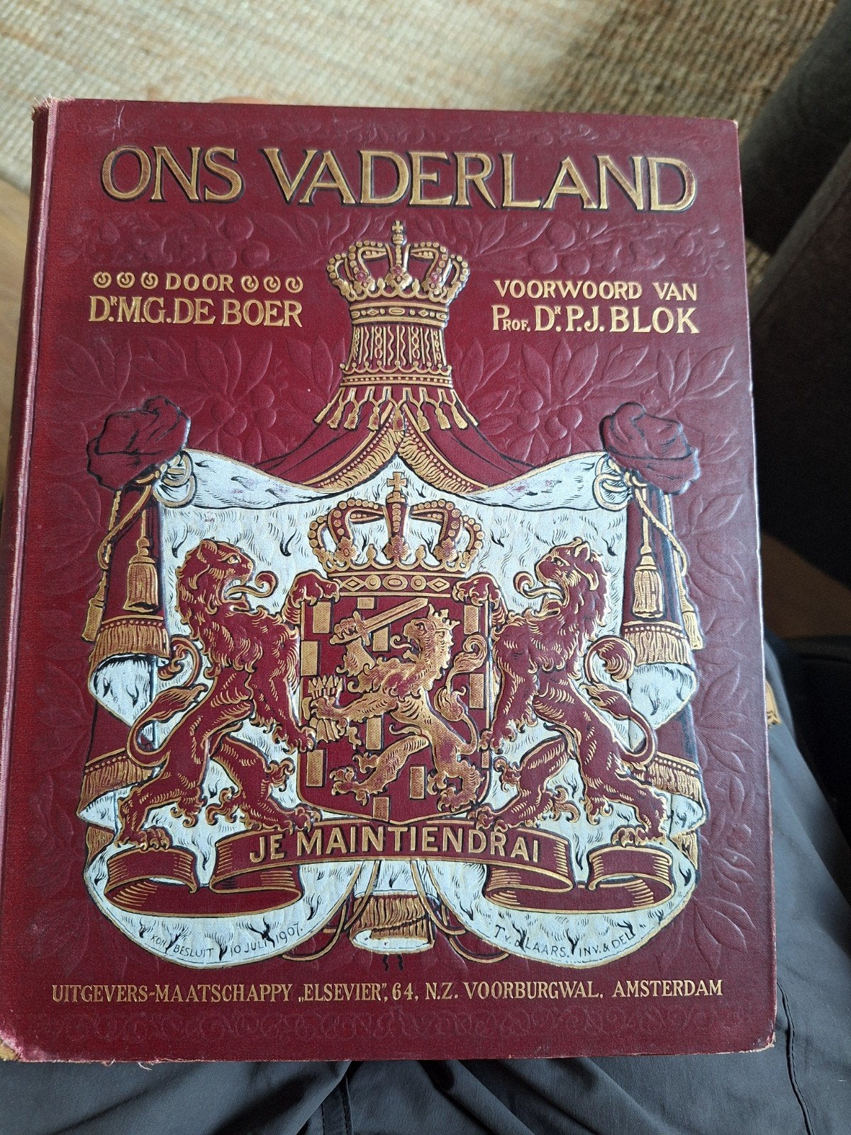 Ons Vaderland: Geïllustreerd boek uit 1907 antiek, Dr. M.G. de Boer, Prof. Dr. P.J. Blok, Ophalen of Verzenden, 20e eeuw of later