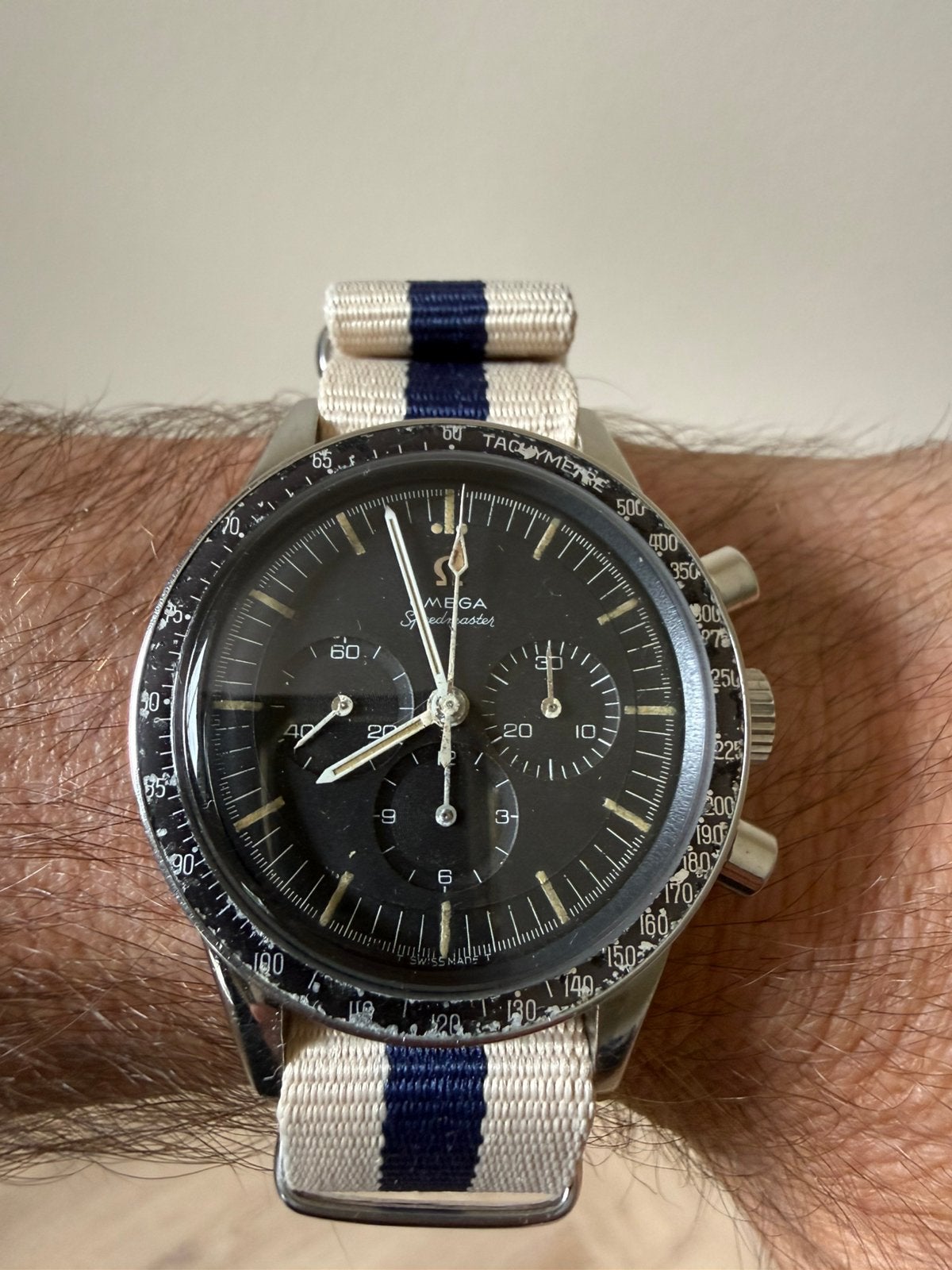 Omega Speedmaster ST105.003 “Ed White” – 1967 – Calibre 321, Gebruikt, Staal, Polshorloge, Overige materialen