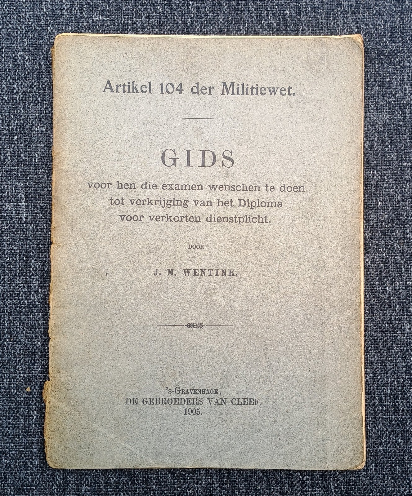 Gids militair 1907 verkorten dienstplicht met kleurenplaten, Verzamelen, Verzenden, Landmacht, Nederland