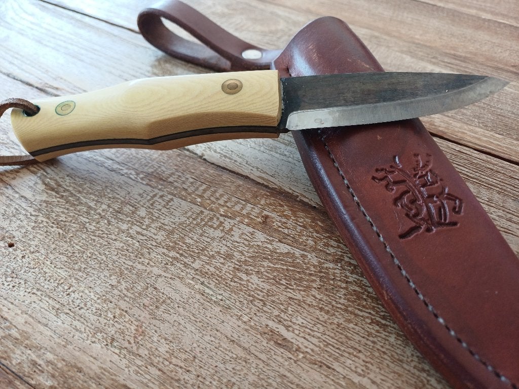 Alan wood "artic fox" custom bushcraft mes, Verzamelen, Ophalen of Verzenden, Zo goed als nieuw, Overige typen