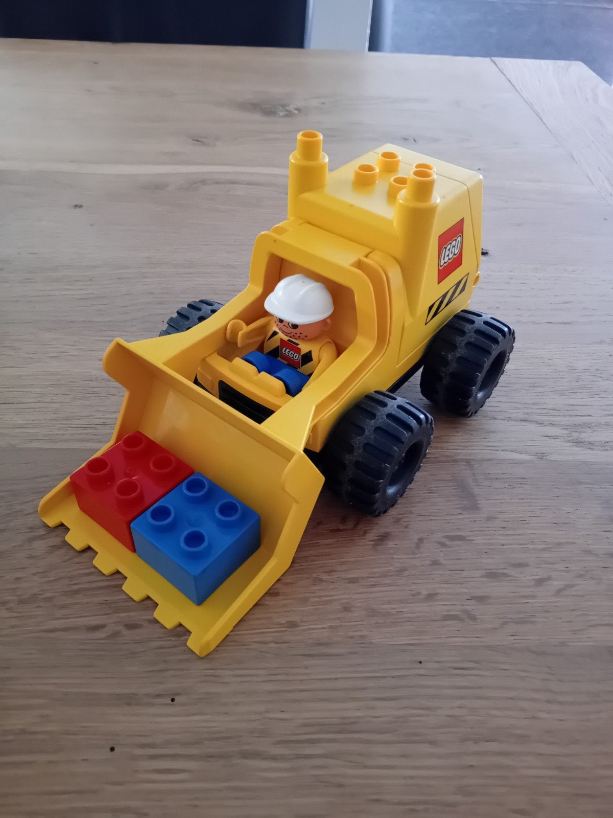 Lego Duplo Graafmachine met bouwvakker en blokken, Ophalen, Gebruikt, Inclusief minifiguren, Complete set
