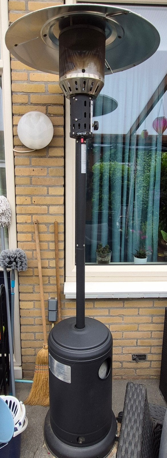 Eurom terrasverwarmer incl. 2 gasflessen., Ophalen, Gebruikt