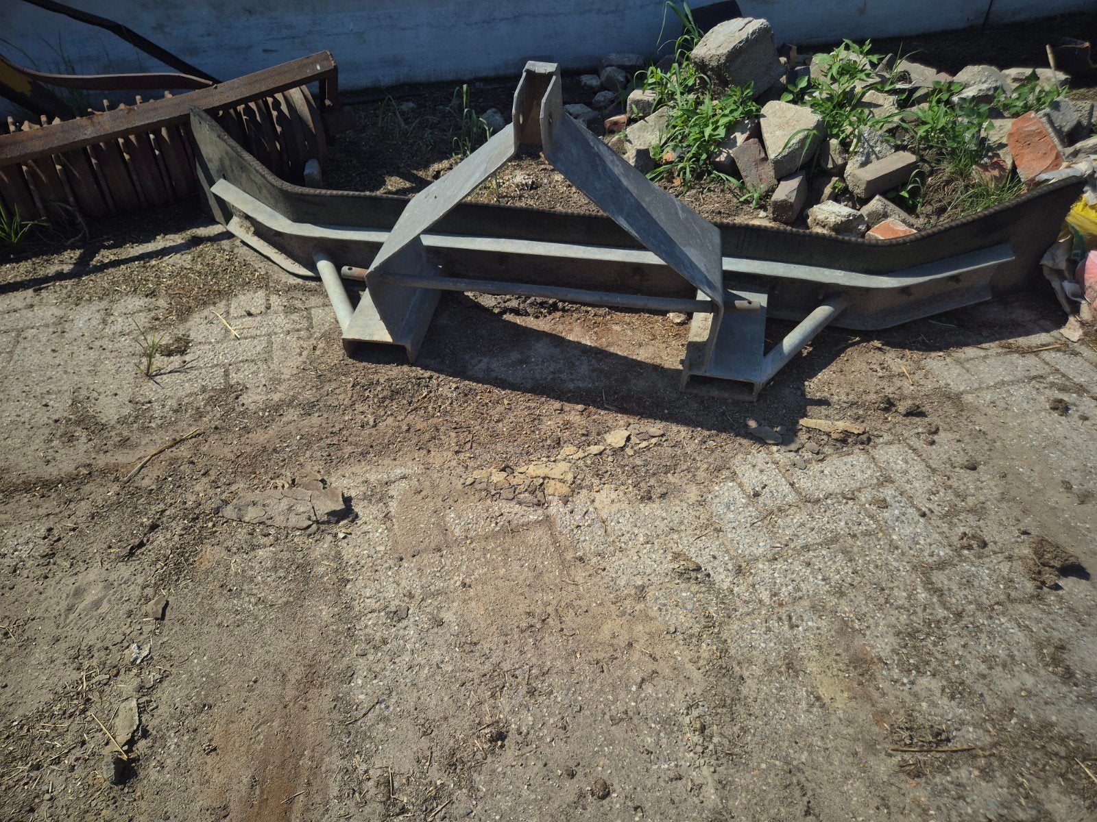 Rubberschuif 2,5m voor erf of stal, Ophalen