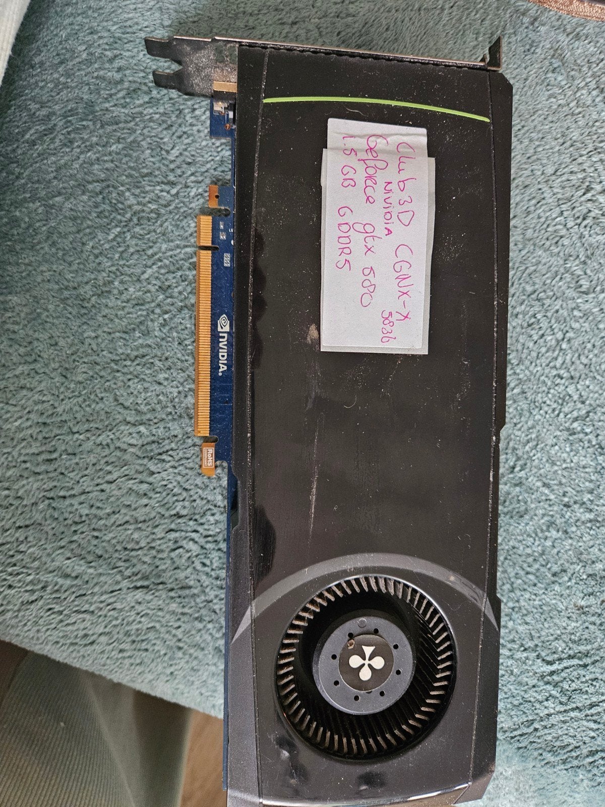 Club3D NVIDIA GeForce GTX 580 1.5GB GDDR5 Grafische Kaart, Computers en Software, Gebruikt, PCI-Express 2, Ophalen of Verzenden