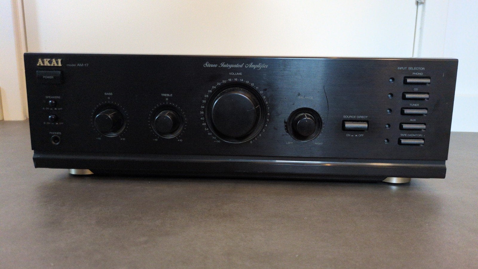 Akai AM-17 Stereo Geïntegreerde Versterker, Overige merken, Gebruikt, Ophalen of Verzenden, Minder dan 60 watt
