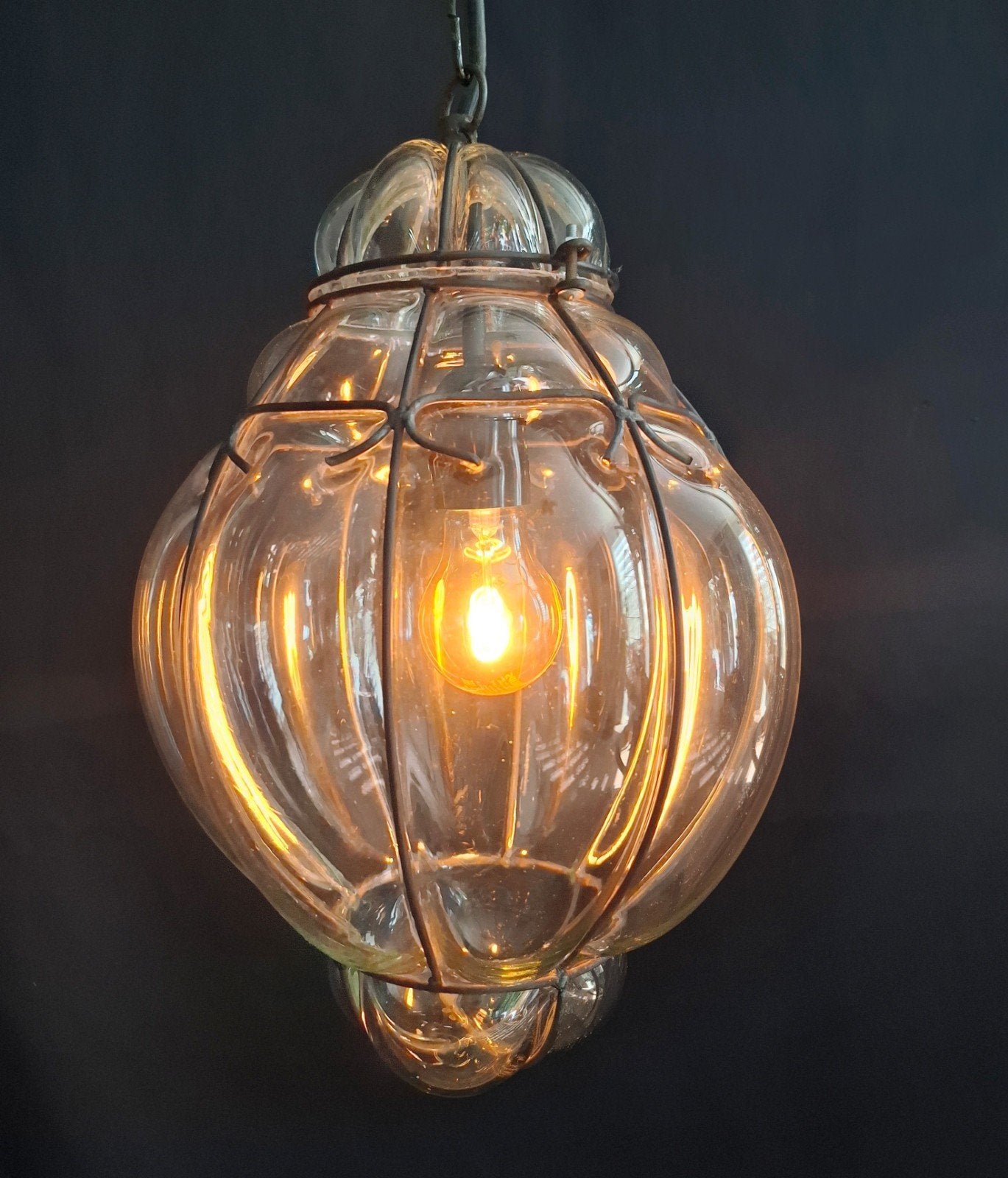 Vintage Venetiaanse Murano Kooilamp, Ophalen of Verzenden, Zo goed als nieuw, Glas