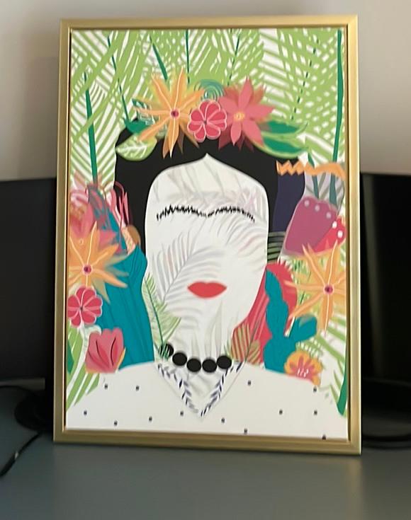 Mooi schilderij in goudkleurige baklijst, Ophalen